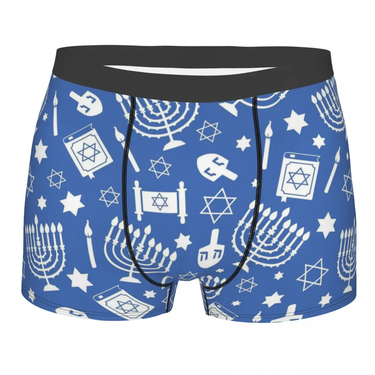 Hanukkah Pattern Man's Underwear, Highly Breathable printing High Quality Birthday Gifts