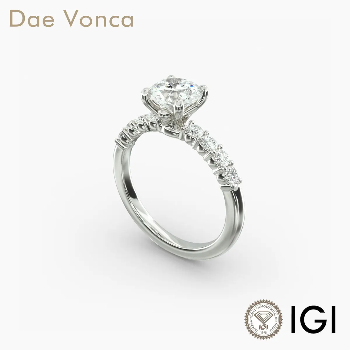 

Round Cut Diamond Engagement Ring PT950/14K/18K White Gold Lab Diamond 0.5-3.0ct Lab Grown Diamond Genuine Diamond Ring