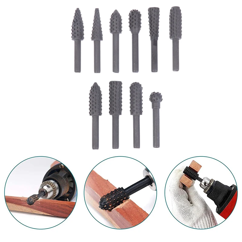Outils de tête de meulage électrique bricolage, calcul d'argent, anciers de dent de loup de travail, lime à distance, ensemble d'accessoires d'outils de meulage, 5 pièces, 10 pièces