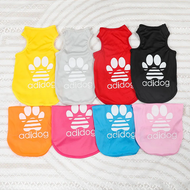 Pet Clothing Summer Bichon Teddy Polyester Thin Tank Top Breathable and Cool Dog Clothing Cat Puppy Clothing Pet T Shirt