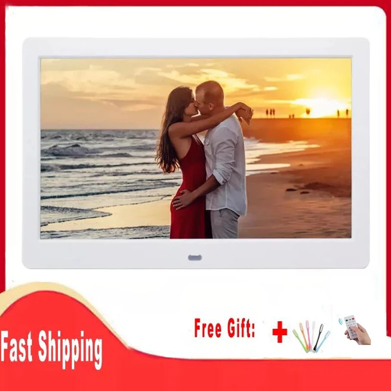 10 inch digital photo frame wood wifi photo frame touch screen sharing videos photos via App