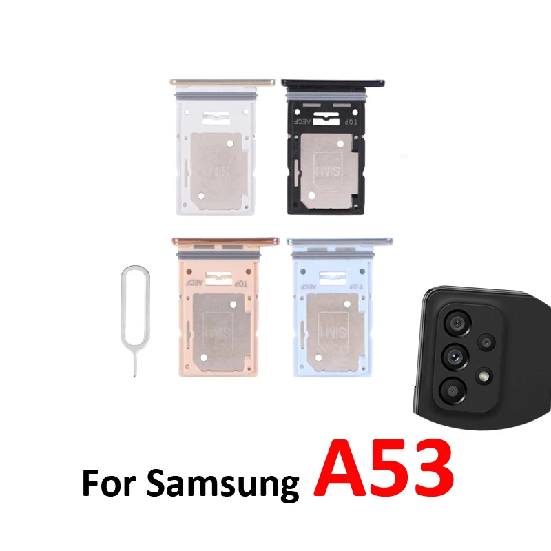 Para Samsung Galaxy A53 5G A536 A536B, Nueva Bandeja de SIM, Carcasa con Ranura para Tarjeta Micro SD, Soporte para Tarjeta, Piezas de Repuesto, Color Negro