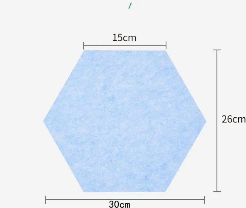 1Pc Ins Style Hexagonal Felt Wall Sticker Corkboard Message Board Home Simple Portable Creative Background Wall Decoration