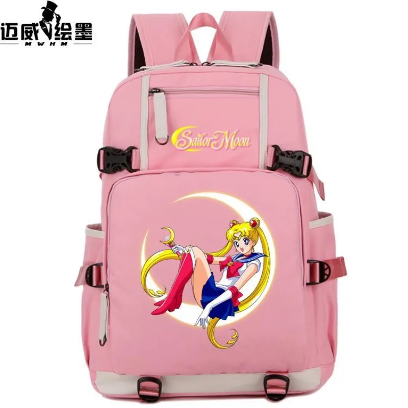 Two-dimensional Anime Peripheral Schoolbag Sailor Moon Water Ice Moon Printing Male and Female Students Backpack Backpack