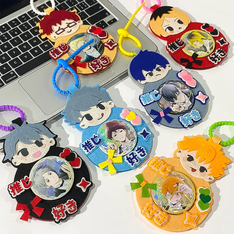 

Anime Haikyuu!! Cosplay Cute Non-woven Fabric Keychain Creativity Show Pendant Cartoon 58MM Badge Decoration Birthday Xmas Gift