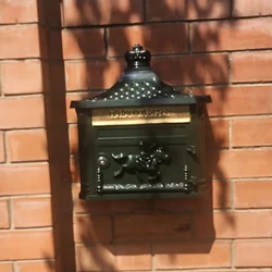 Outdoor Street Antique Green Home Letterbox Newspaper Mailbox