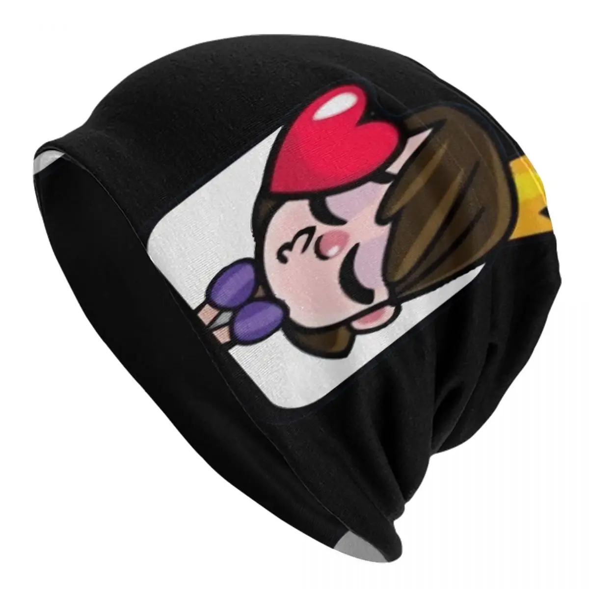 قبعات Princess Kiss Emote Skullies Beanies Clashes Royaleds Game كاجوال للجنسين قبعة خارجية دافئة ذات الاستخدام المزدوج قبعة بونيه