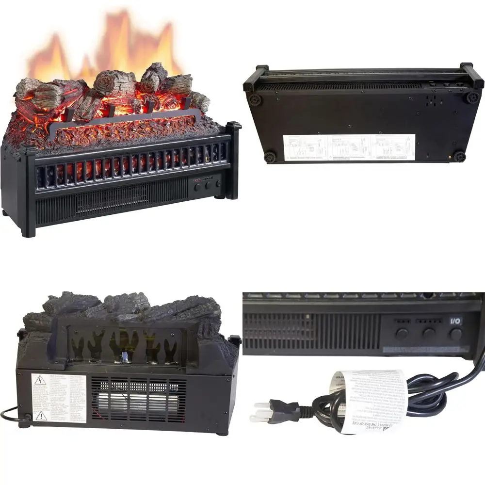 سخان كهربائي محمول بالأشعة تحت الحمراء، 9 × 23 × 13 بوصة، تصميم أنيق باللون الأسود