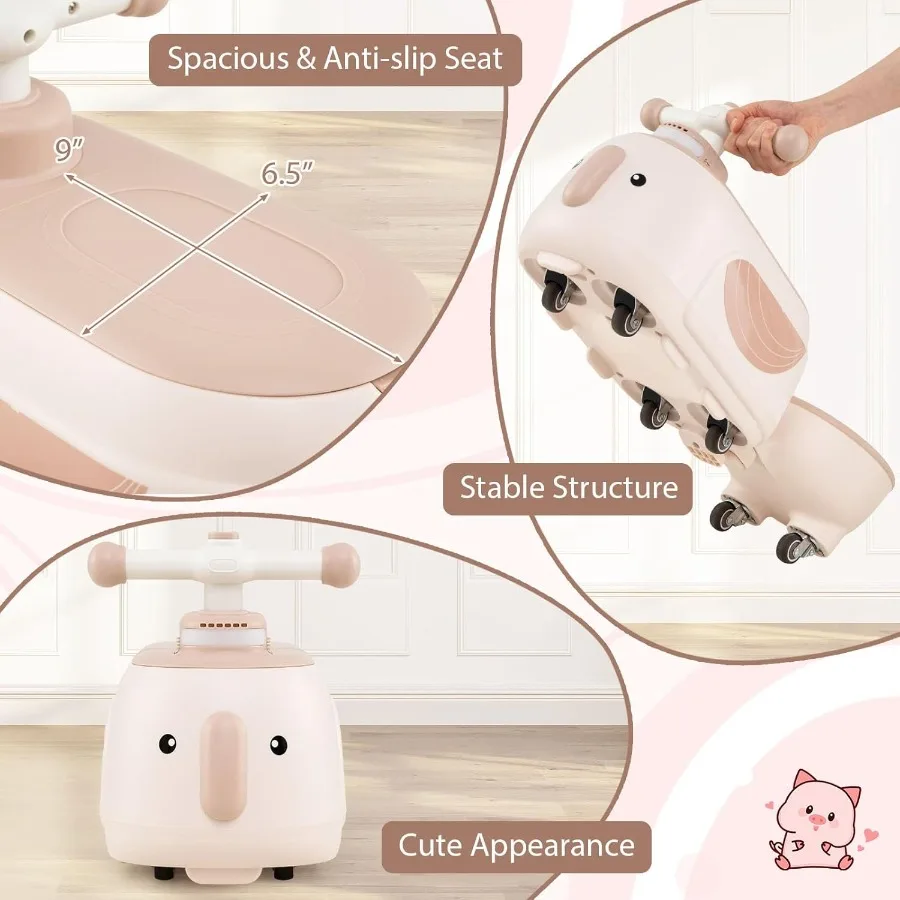 トレーラー付き乗用玩具、屋内外兼用、幼児用乗車玩具、シート下収納、LEDライト、音楽、足で押すスライドカー