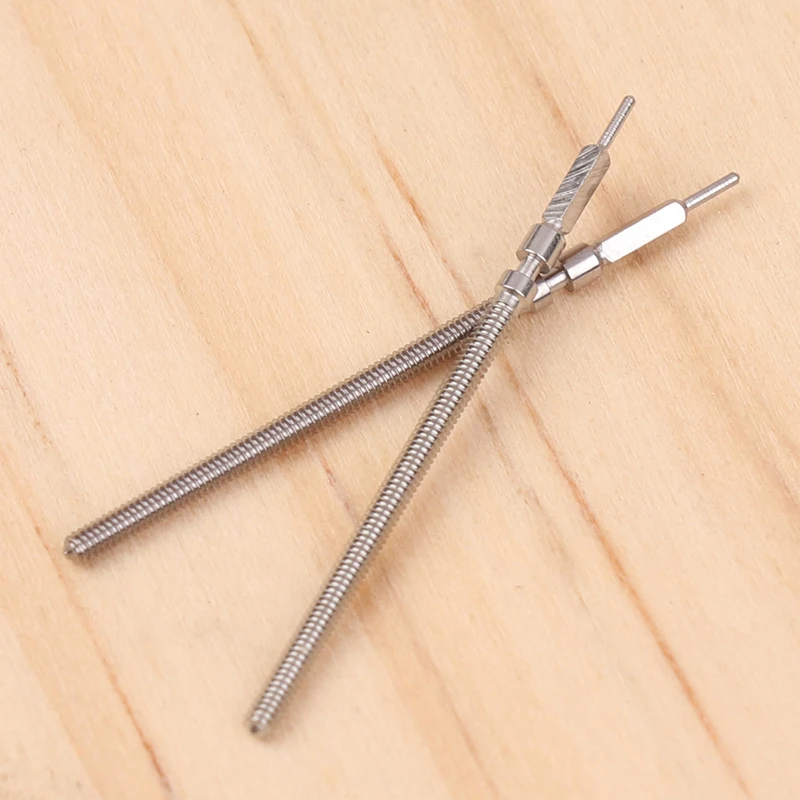 2 шт., детали стальной короны, комплект стальных стержней для часов, подходит для ETA 6497 6498 ST3600/3601, аксессуары для часов с механизмом