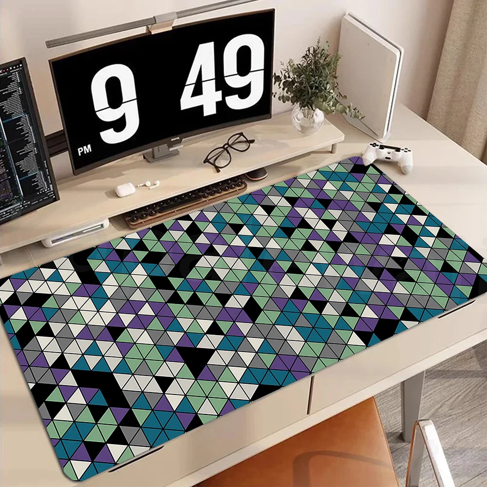 

Коврик для мыши с геометрическим рисунком, 1200x550, большой коврик для мыши, черный настольный коврик, нескользящий, прочный, игровой коврик для клавиатуры, офисный настольный коврик