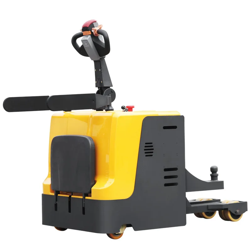 Hand-pulled electric tractor, tow hook truck
