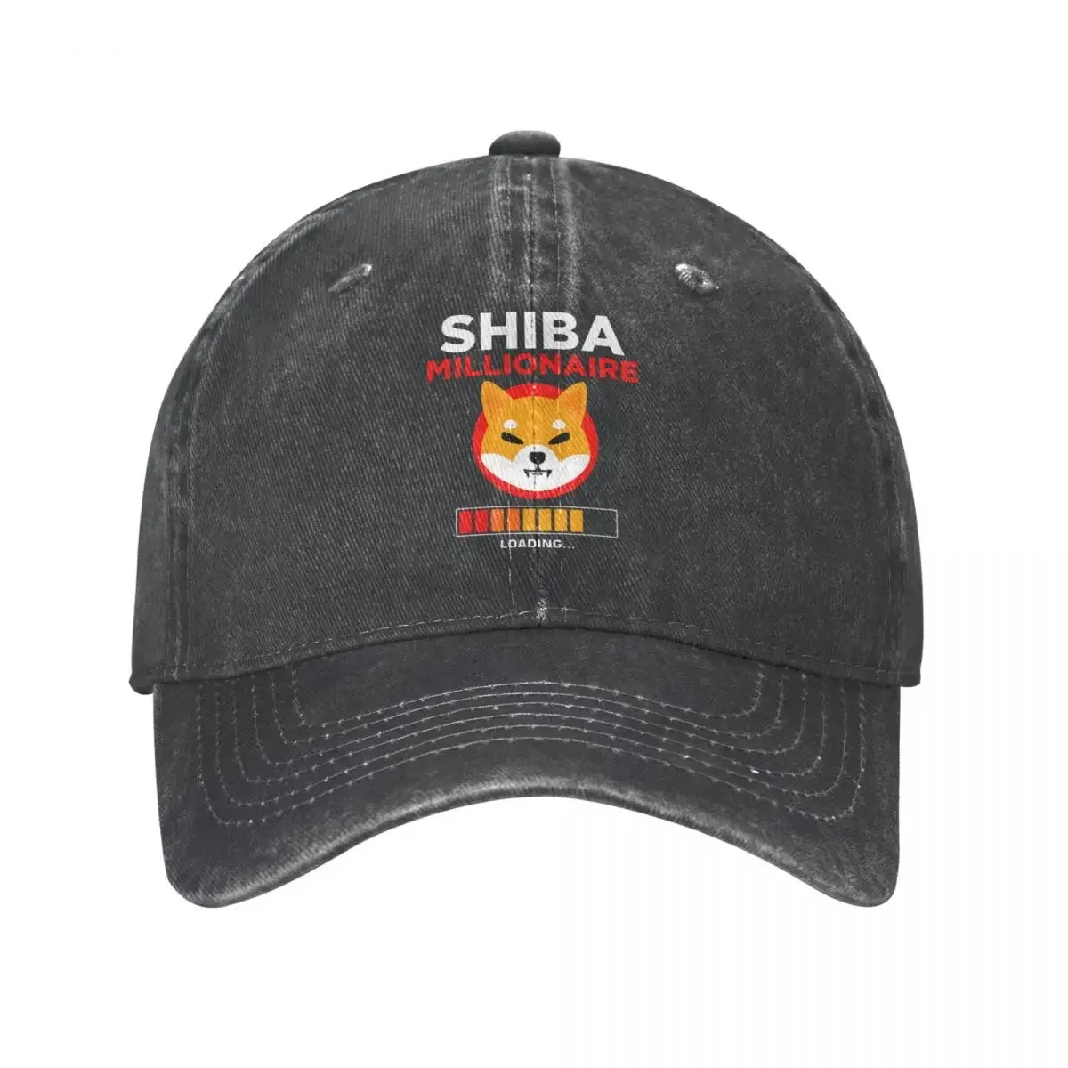 Shiba Inu Coin Token Shib Army HODL Crypto Baseball Caps SHIB Millionaire Loading Distressed Washed Cap Adjustable Headwear