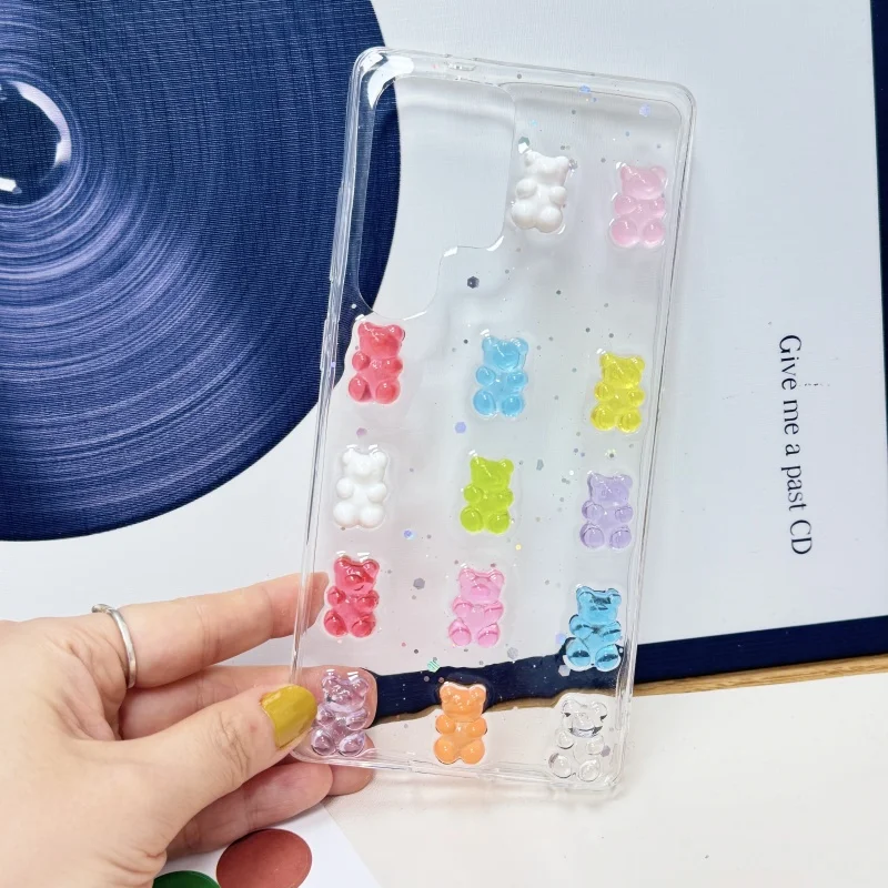 3D Candy Bears Jelly Phone Case For Samsung S26 S25 24Plus S23Ultra S22+ A16 A15 A55 A54 A36 Cover Skinny Shell Body Protection