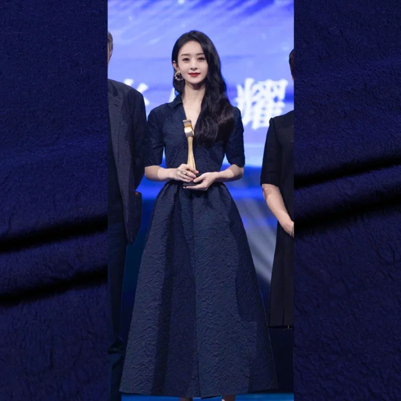 

Жаккардовая ткань с трехмерным тиснением, модный темный узор, пузырьковый плиссированный материал, ткань для костюма, оптовая продажа на метр