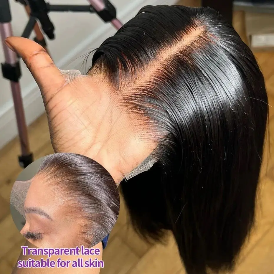 180% Glueless Wigs Human Hair Easy To Go Bone Straight 5x5 6x4 Lace Closure Wigs Indian Hair Pre Cut No Glue Wig Pre Plucked