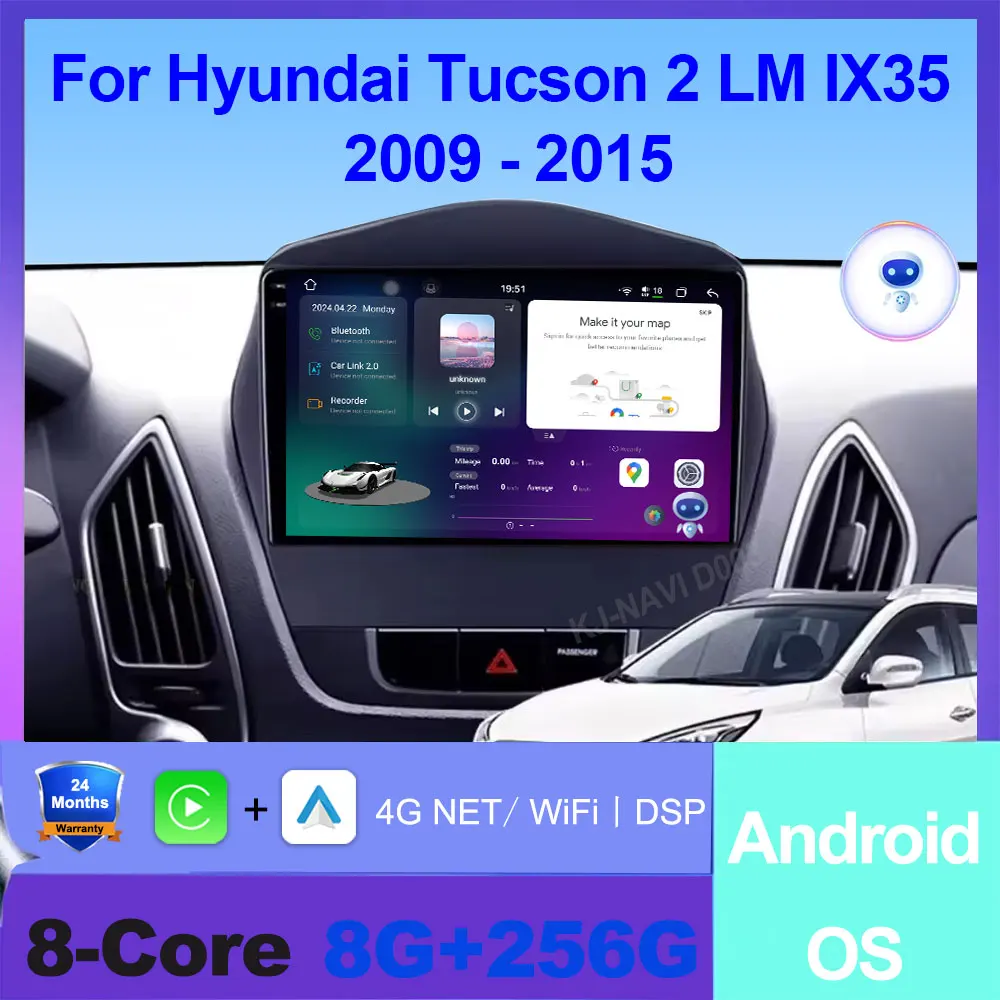 

Apple Wireless Carplay For Hyundai Tucson 2 LM IX35 2009 - 2015 Car Radio Multimedia Video Player GPS Navigatio Android Auto BT