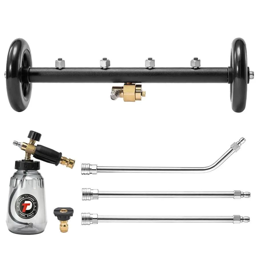 

Undercarriage Pressure Washer Attachment 16 Inch, DualFunction Undercarriage Cleaner with 1Liter Foam Cannon, Under Car Wash Wat