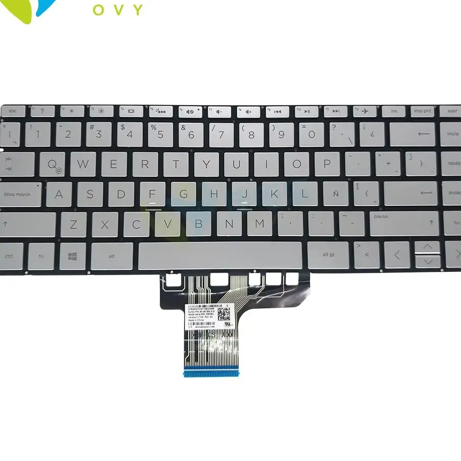 Latin Fit Spain Keyboard Backlight For HP Pavilion 13-AN 13-AN0010NR 13-AN0012LA Laptop Keyboard Backlit 9Z.NECBQ.A1E NSK-XBABQ