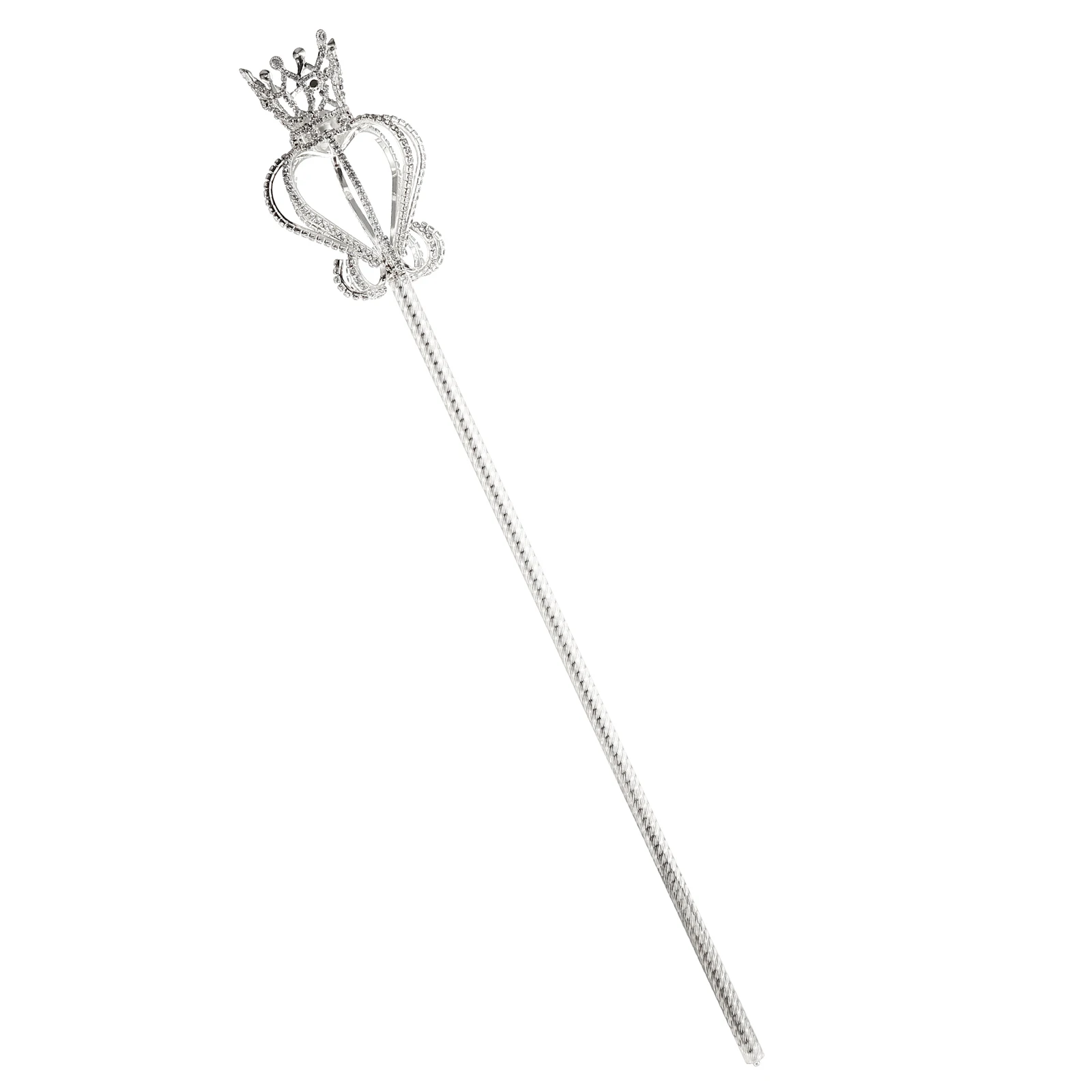 

1pc Sparkling Rhinestone Crown Fairy Wand Costume Party Scepter For Wedding Halloween Thanksgiving Anniversary Celebration