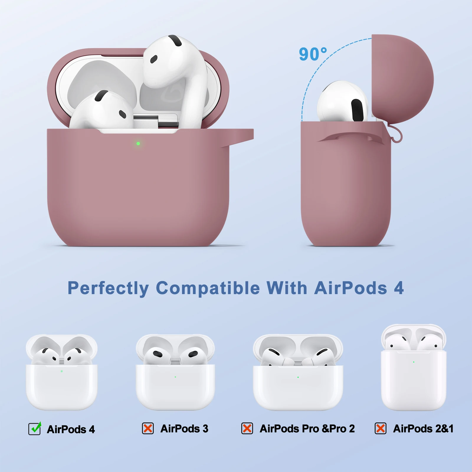 حافظة من السيليكون الناعم لأجهزة Apple Airpods 4 غطاء سماعة أذن سماعة لاسلكية تعمل بالبلوتوث سماعة واقية لملحقات Air Pods 4 #4