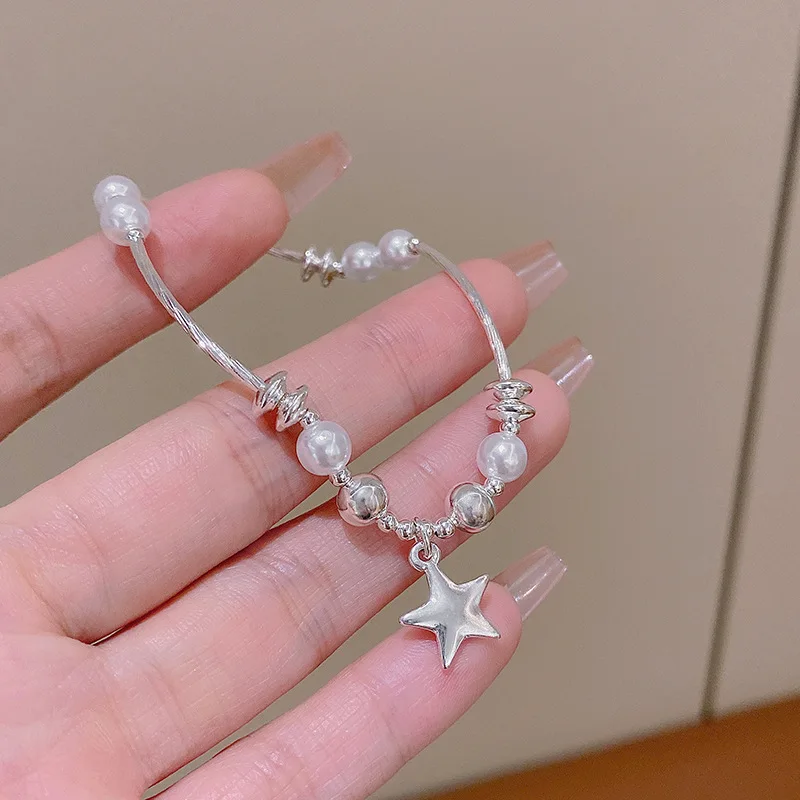 

2025 Hot Sale High-end Retro Pearl Star Bracelet Light Luxury All-match Niche Design Exquisite Fashion All-match Jewelry