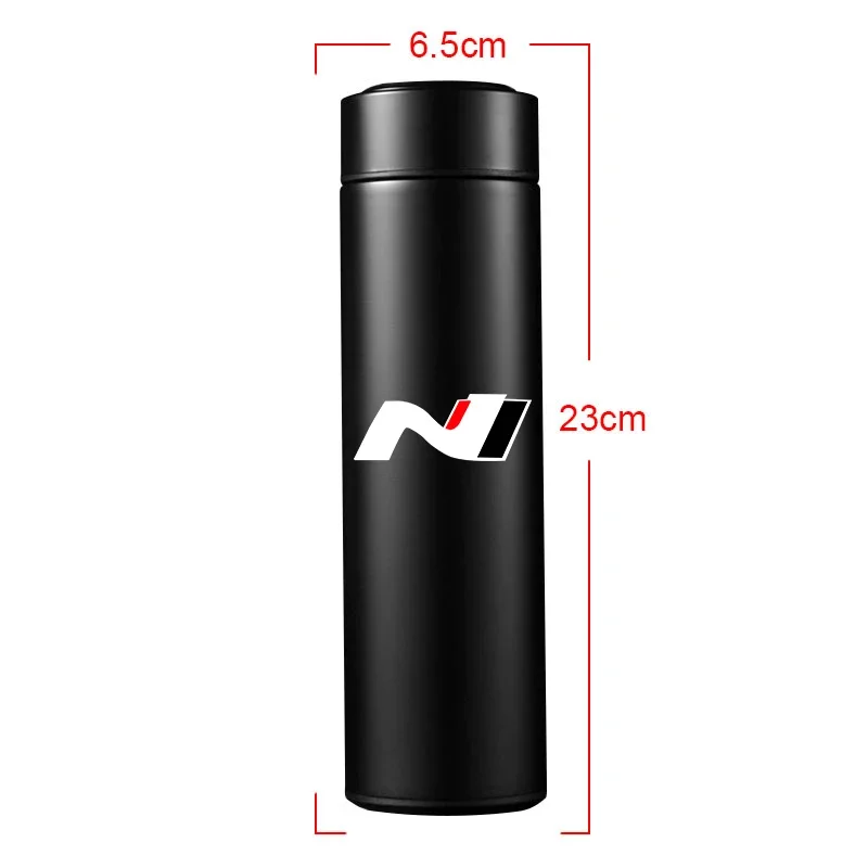 500ml Stainless Steel Car Thermos Bottle LED Intelligent Temperature Display for Hyundai Tucson Solaris Creta Car Accessories