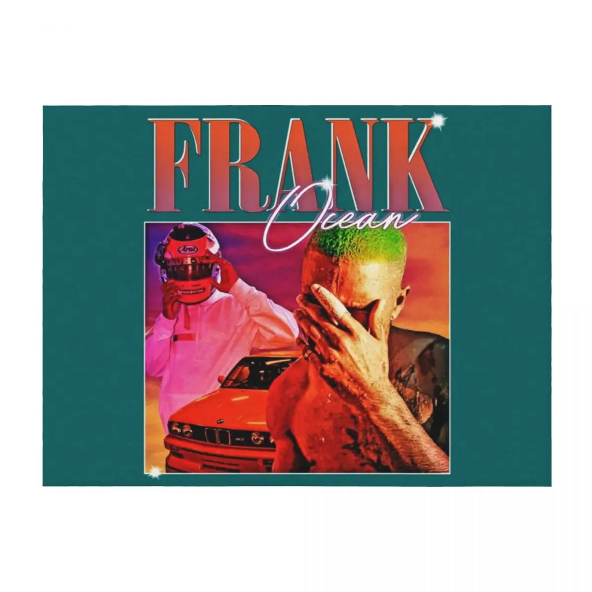 

Frank Ocean retro vintage hip hop tee 90's homage Throw Blanket Decorative Beds Blankets For Baby Soft halloween Blankets