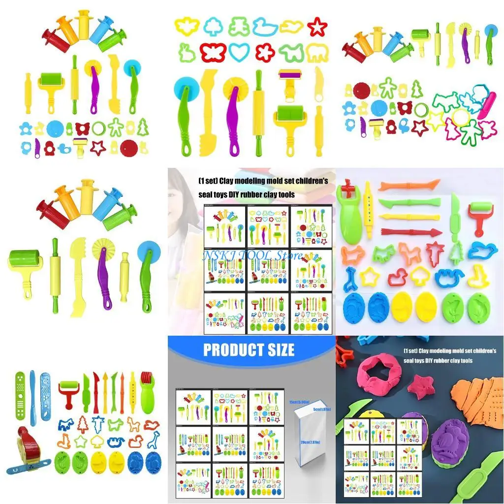 

L8RC портативная глиняная форма, набор штампов для художников, безопасный нетоксичный пластик, несколько дизайнерских форм, для