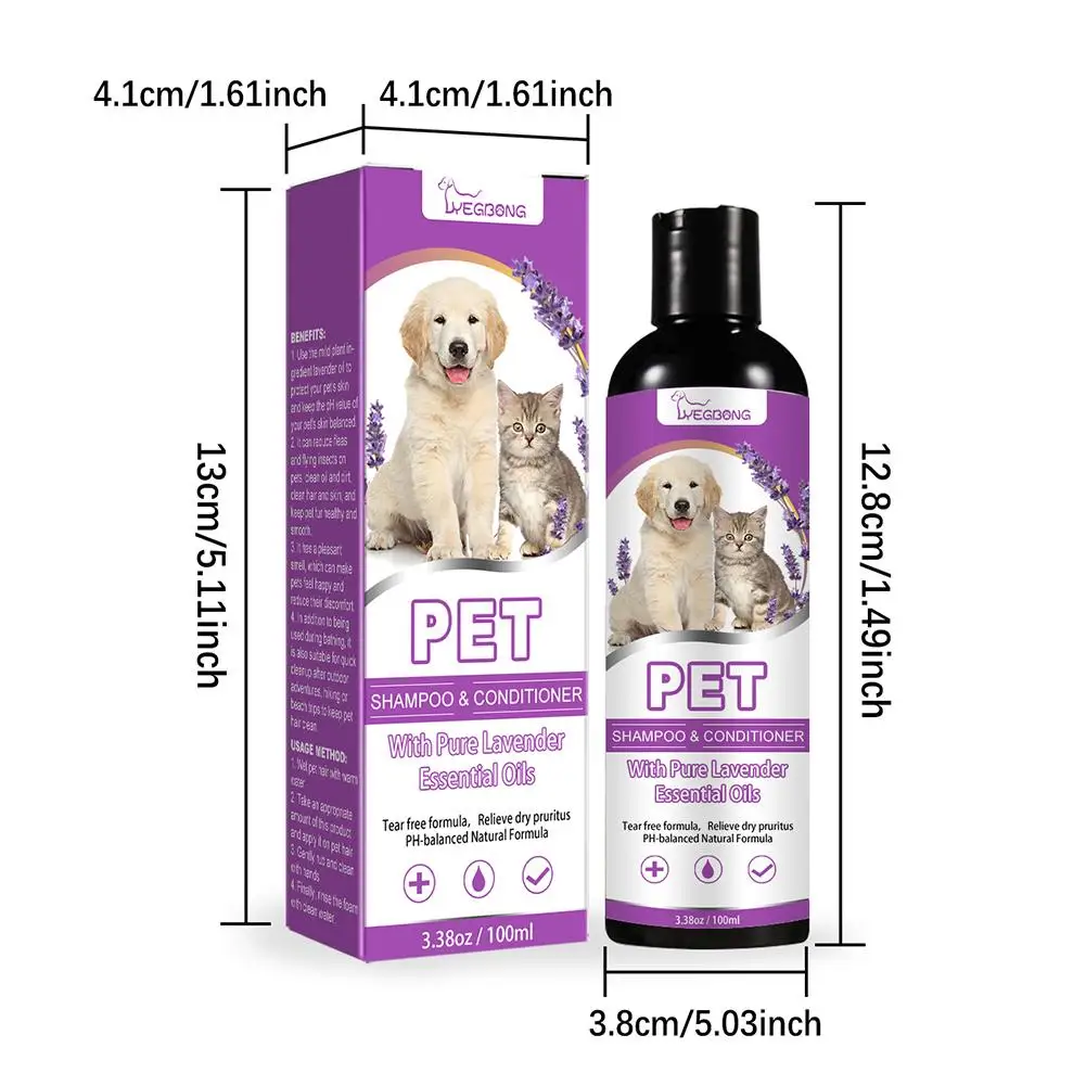 Pet Shampoo Dog Hair Softening Shampoo Puppy Cat Body Wash Deodorization Kitten Itch Relief Anti Mite Ticks Pet Hair Care Liquid