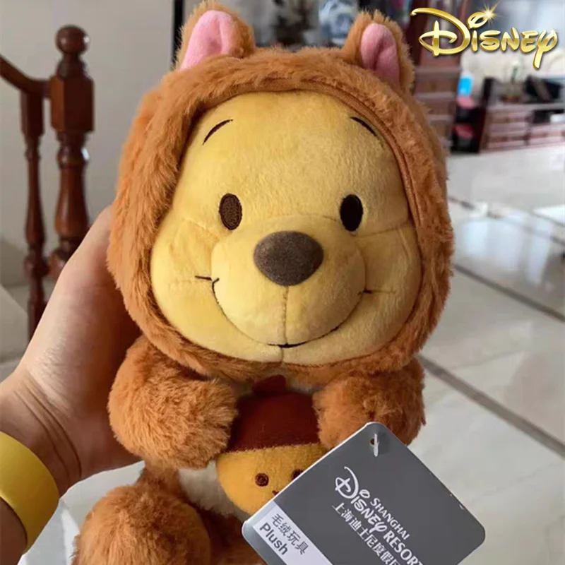 Original Disney Winnie The Pooh Stuffed Plush Toys Lovely Winnie Pooh Bear Cosplay Squirrel Plush Doll Soft Pillow For Kids Gift