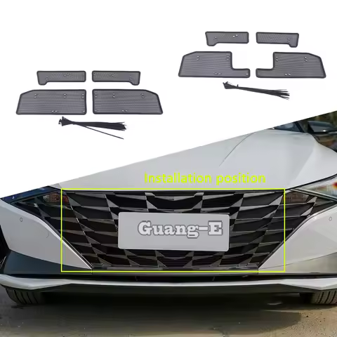 For Hyundai Elantra Avante 2020 2021 2022 2023 Car Body Grille Grill Insect Prevention Net Trim Front Defend Insects Grid 4Pcs
