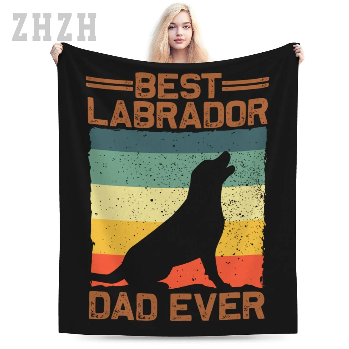 Blanket Best Labrador For Dad Men Labrador Retriever Lovers Flannel Multifunction Camping Sofa Cover Keep Warm