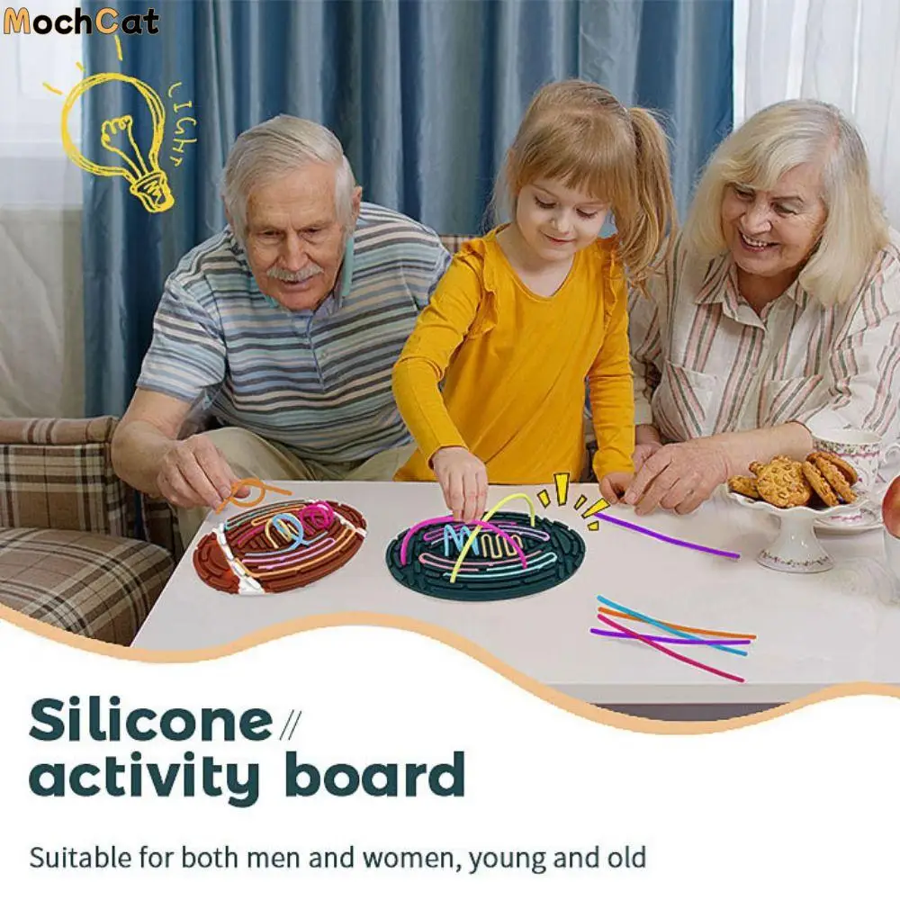 

Silicone Sensory Activity Board Children's Puzzle Activity Developing Silent Sensory Board Montessori Motor Skills