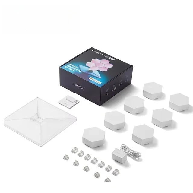LifeSmart Cololight PLUS KIT Умный шестиугольный светильник для украшения Хэллоуина, работает с HomeKit, Google, Alexa LS167A7, 7 шт.