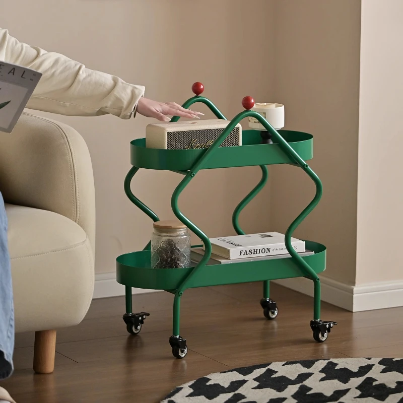 

Съемная маленькая кофейная мини-стоковая тележка для гостиной, художественная тележка, диван, боковая полка, боковая альконитура
