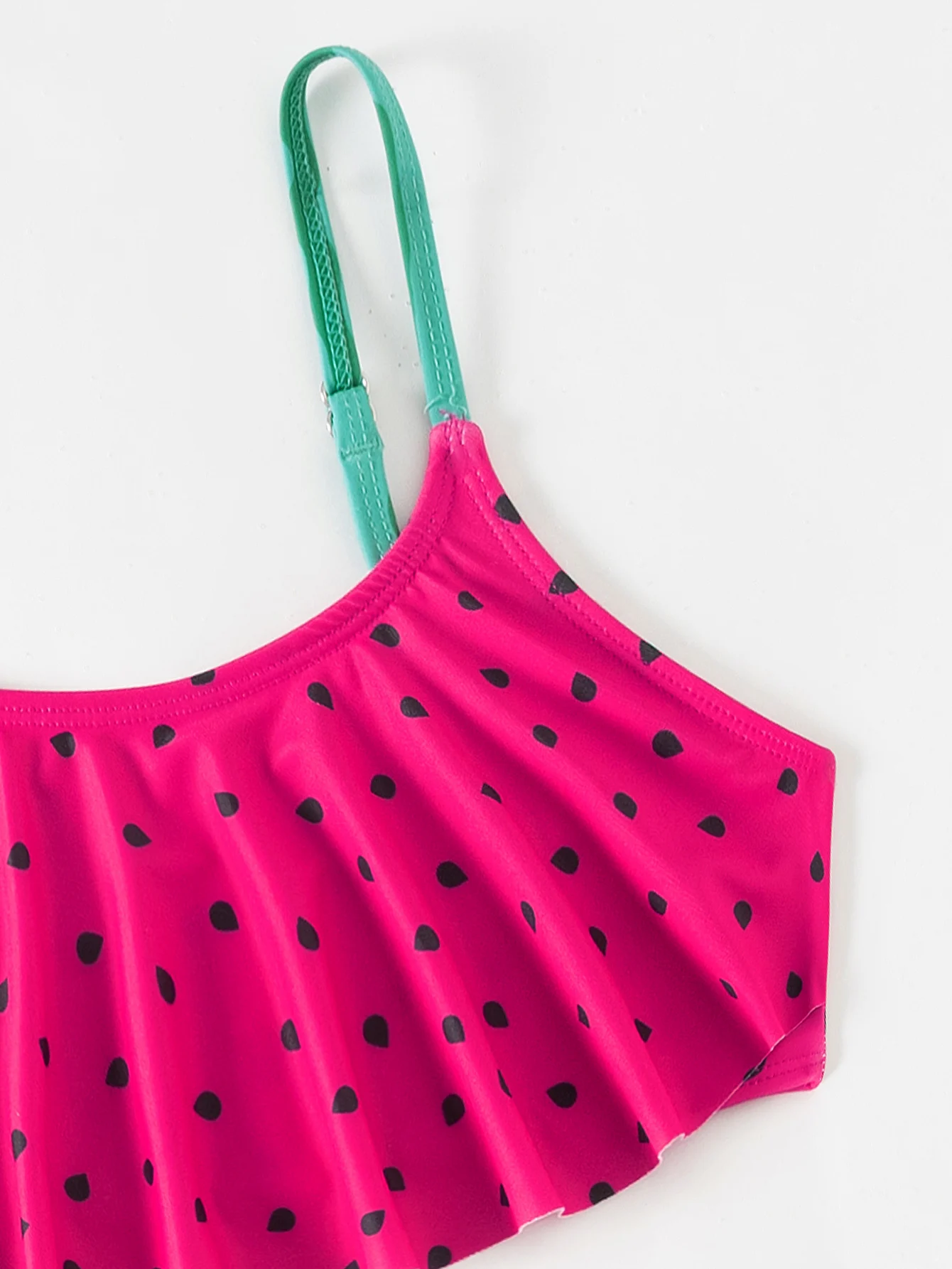 Ruffle Watermelon Print Girls Kids Swimwear Swimsuit Summer Beach Cute Girls Kids Bikini Set Outdoor Children Swimming Suit view 4