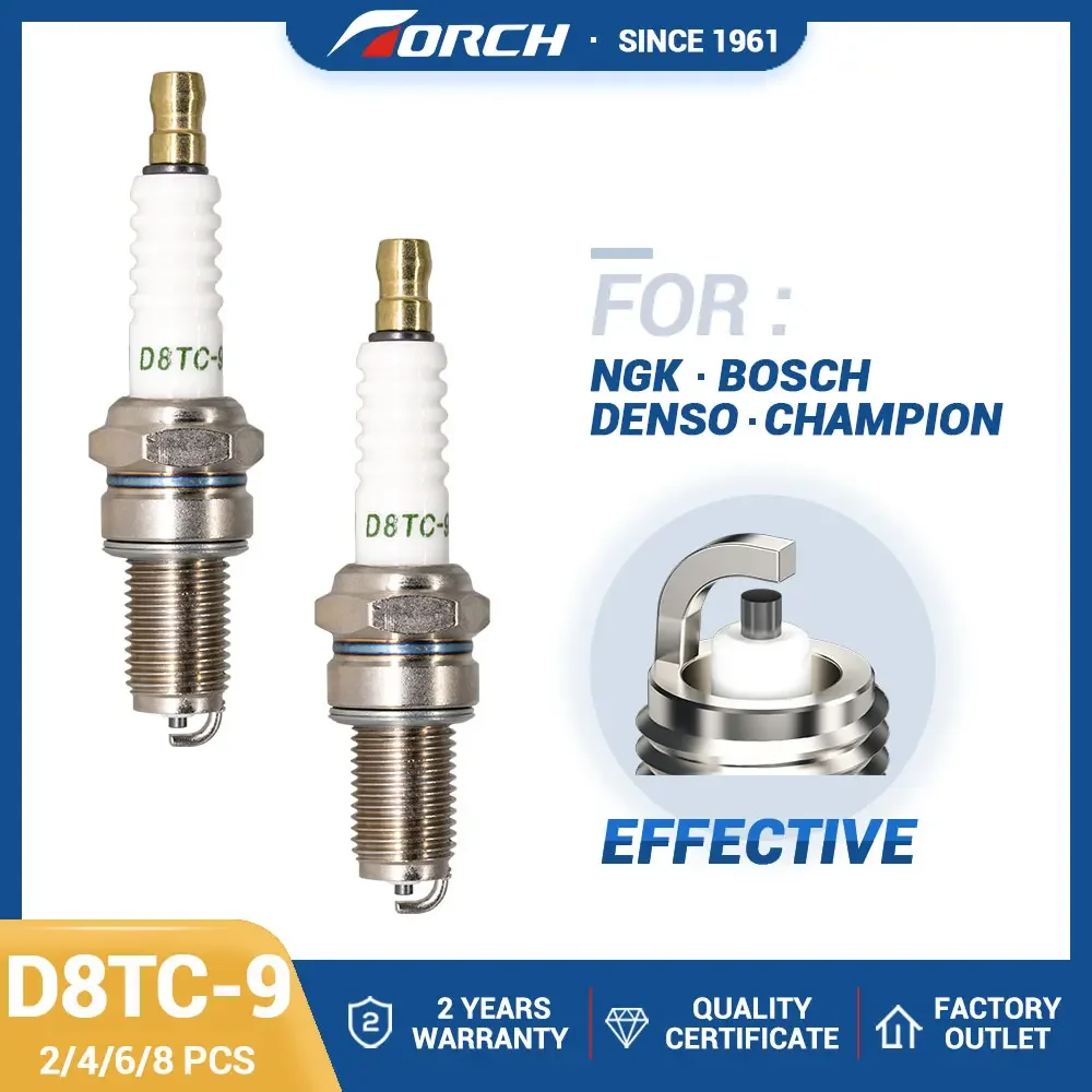 

Эффективные свечи, 2-8 шт., замена для Denso X24EP-U9 5829 DP8EA-9 для Honda CBX250RS XLX250R GB500TT, замена свечей зажигания D8TC-9