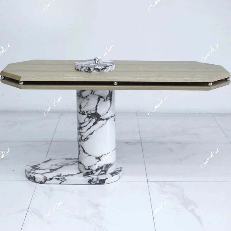 Italian floating desk premium marble retro writing table