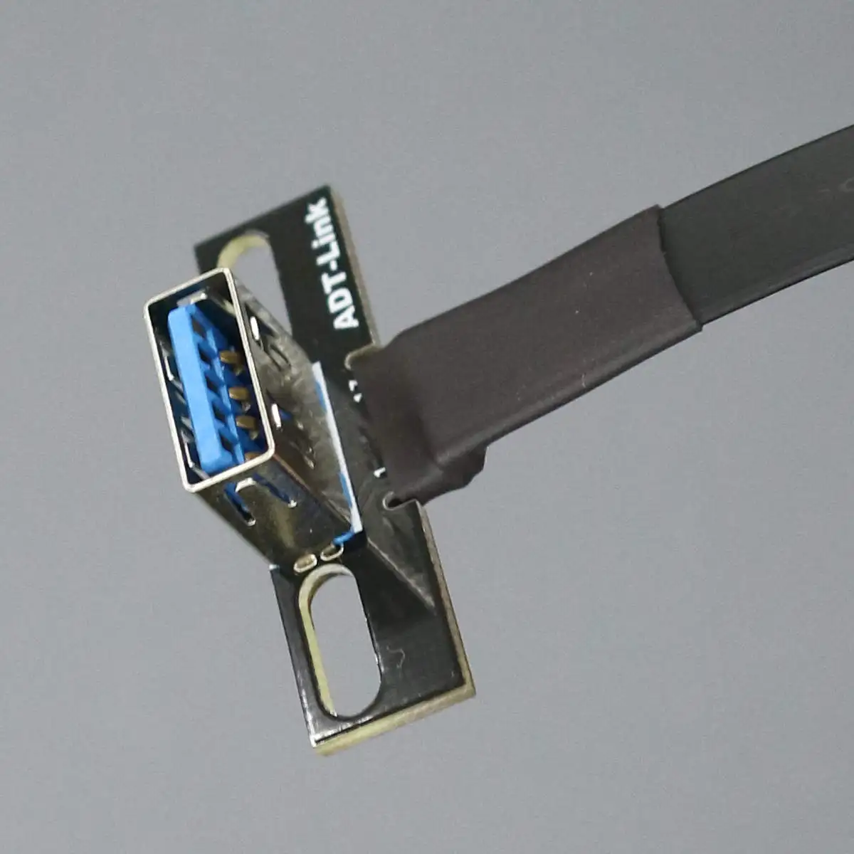 USB 3.1 Fold 90 Degree Type-A Female to Type-C Male Extension Cable 5V 10Gbps with Screw Hole Internal 20Pin Flat Cable