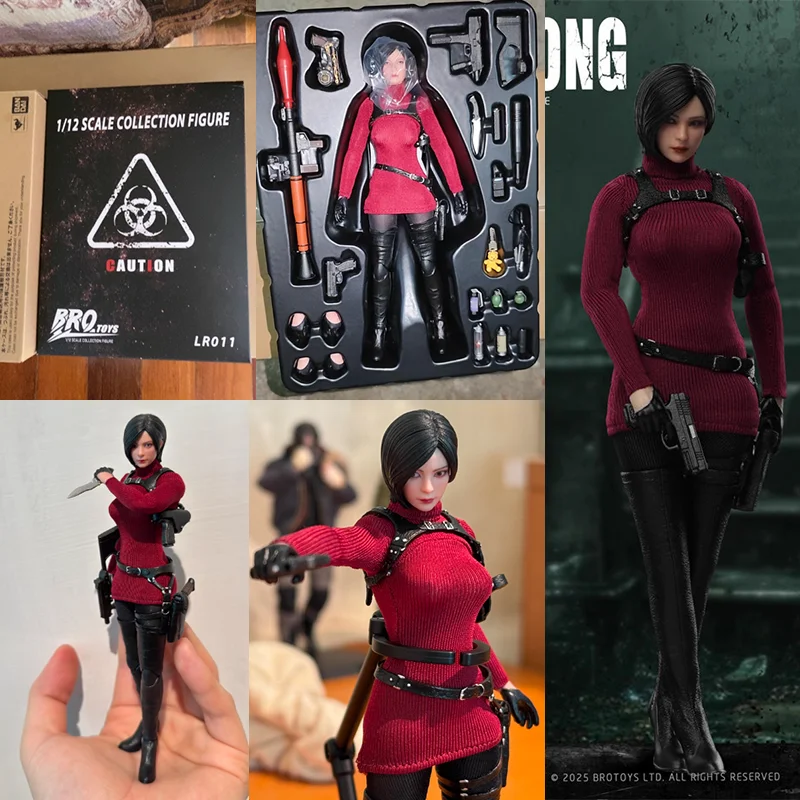 

Красная фигурка Богини войны Мисс Вонг в масштабе 1/12, 6-дюймовый полный комплект, женская фигурка солдата, высота около 15,6 см, в наличии, BROTOYS LR011