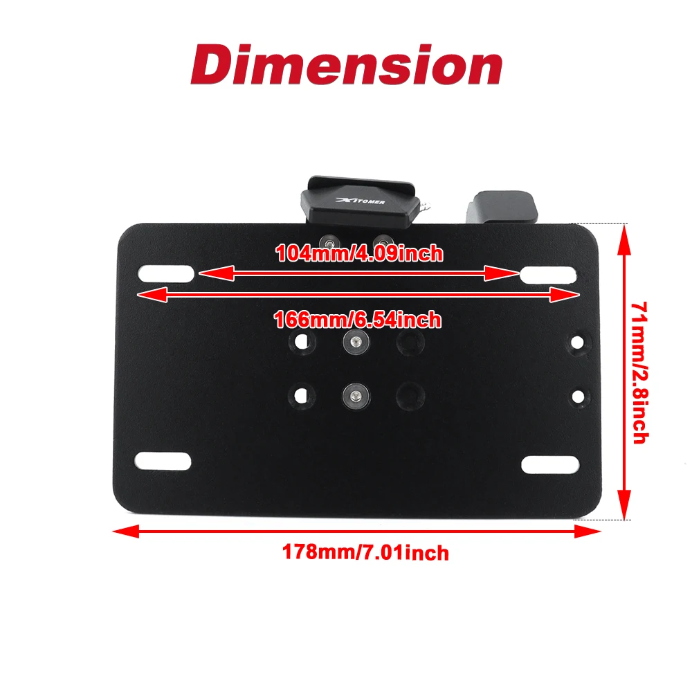 Motorcycle Side Mount License Plate Holder Bracket Z125 Pro 2017 2018 2019 2020 2021 2022 2023 2024 2025 For Kawasaki view 2