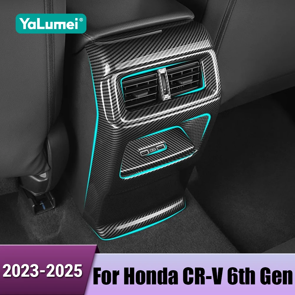 abs樹脂製リアエアアウトレットベントパネルカバーステッカー、キック防止フレームアクセサリー、ホンダcr-v-crv-6代目-2023-2024-2025-ハイブリッド用