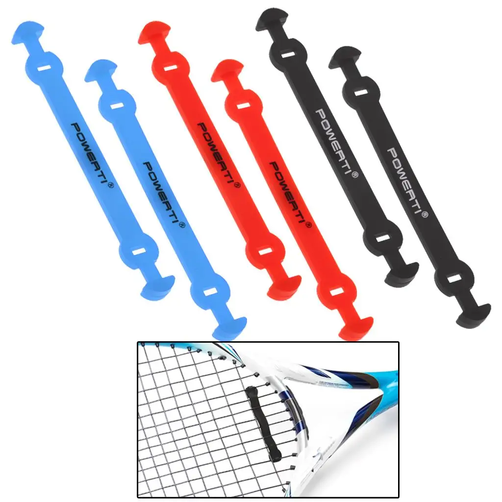 2 Pack Silicone Long Tennis Racquet Vibration Dampeners - Premium and Durable - Various Colors