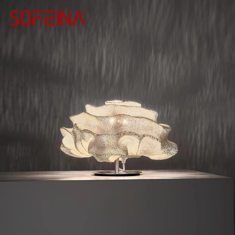 

SOFEINA Nordic Table Lamp Fashionable Modern Living Room Bedroom Creative Tulip Flowers LED Decoration Desk Light