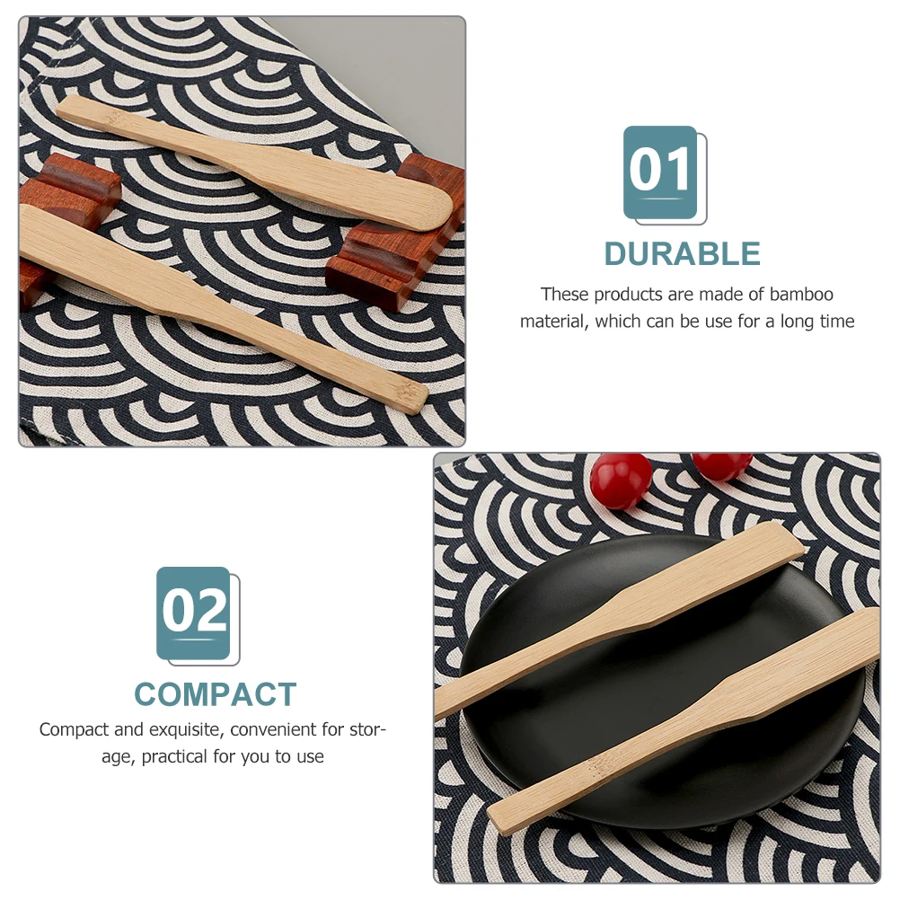 

12 Pcs Slotted Filling Stirring Spoon Scoops Deep Soup Floor Bamboo Honey Mixing Stirrer