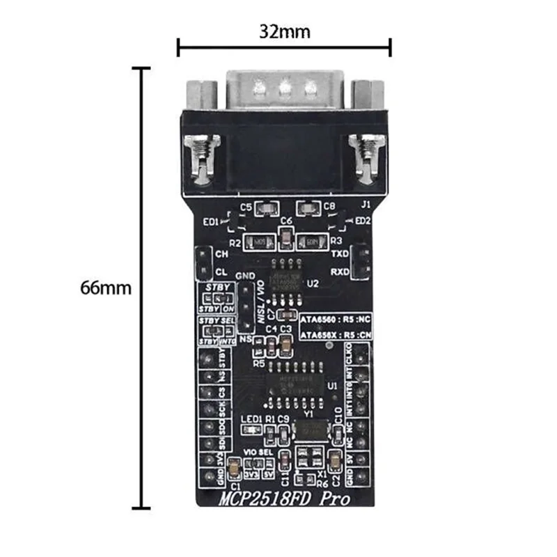 Modulo B24B SPI a CANFD Modulo MCP2518FD Modulo bus CAM ricetrasmettitore ATA6560 Modulo controller Super MCP2515