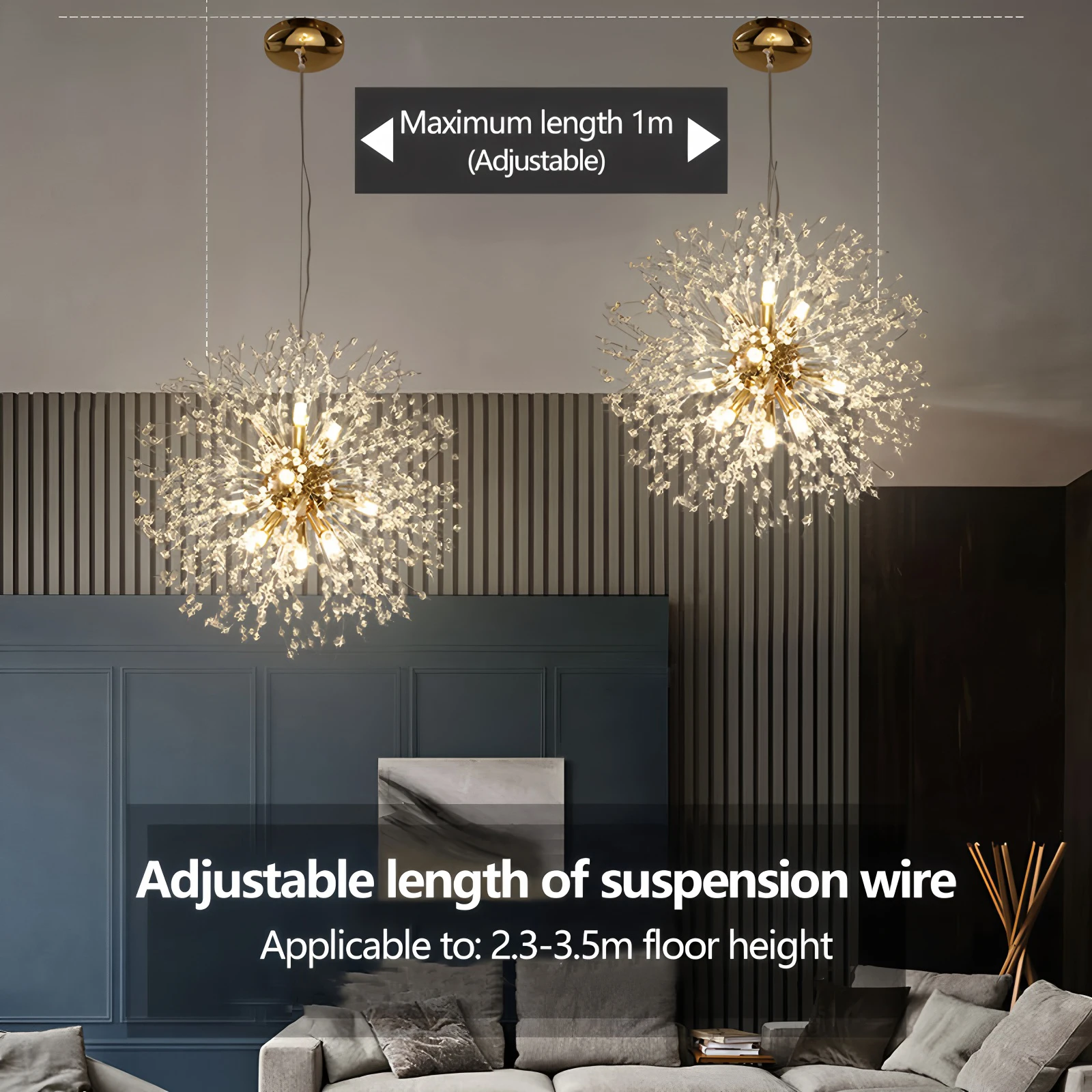 Indoor Led Lights Creative Styling Gloss Pendant Light Three-color Light for Bar Restaurant Room Decorations Luxury Chandelier