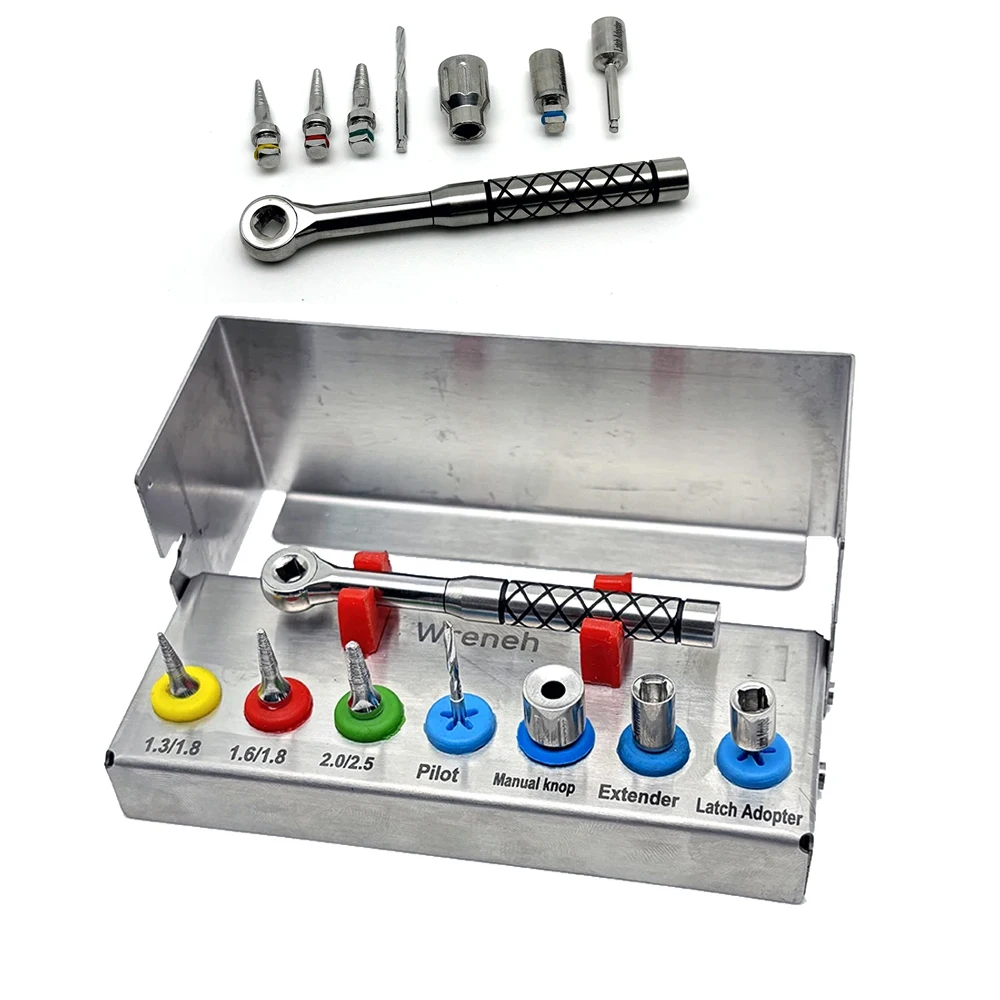 

Dental Implant Removal Kit Bone Expander SOS Set Remove Broken Fixture Ratchet Wrench Implant Kit Dental Instrument Tool