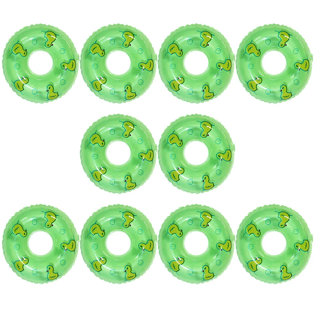 

10 Pcs Swim Ring Swimming Ring Accessories Pool Float Toys Props Decor for Mini House Miniature Swim Rings Scene